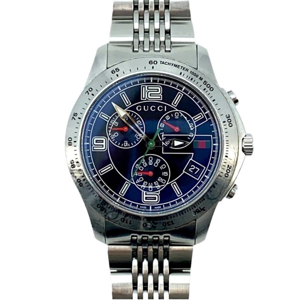 Gucci G-Timeless Stainless Steel Bracelet Unisex Watch with Blue Dial